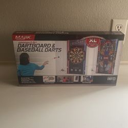 Oversized 2 in 1 Dartboard and Baseball Darts XL Double Sided Target