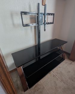 Glass and Wood TV Stand