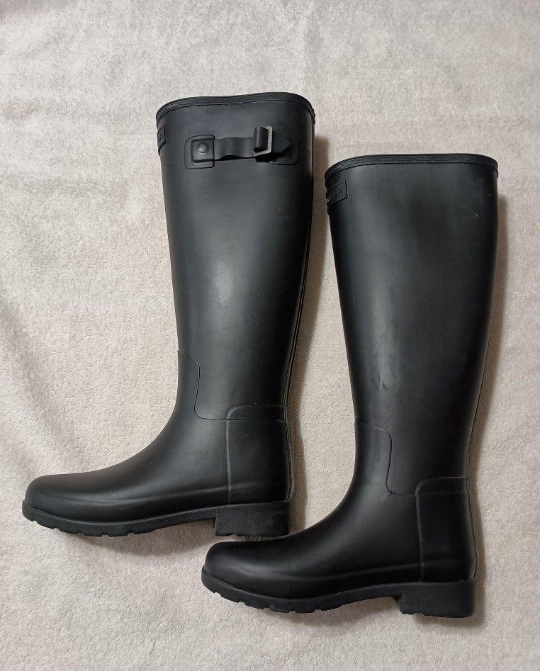 Women's Sz 5 Hunter Original Refined Tall Rain Boots