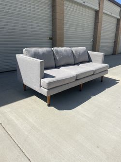*Free Delivery* Modern Gray West Elm Couch Sofa 3 Seater