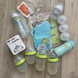 New- Bottle Feeding Supplies Bundle 