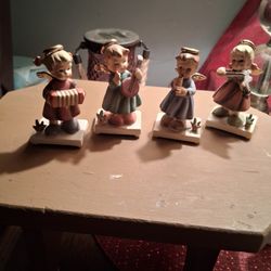VINTAGE 1959 NAPCO 4012 A,B, C, D  MUSICAL ANGELS BAND FIGURINES 