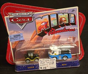 Disney Pixar The World Of Cars Mini Adventures Radiator Springs Lizzie & Red