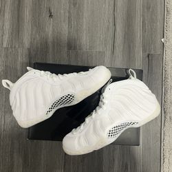 Triple White Nike Foamposite size 9 
