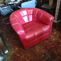 Vintage 1970s Red Tub Club Chair 