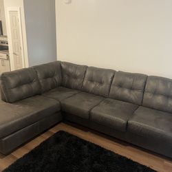 Large Faux Leather Sofa