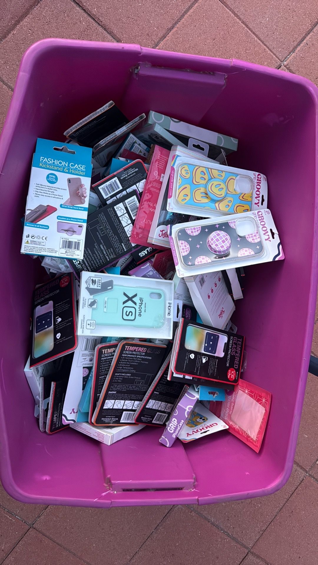 100+ cell phone cases and screen protector
