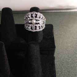 White Ring With White Stones