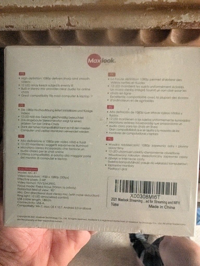 Maxlook Ring Light Camera