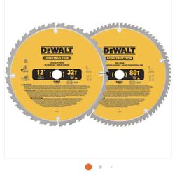 12 in. Miter Saw Blade 32-Teeth and 80-Teeth (2-Pack)