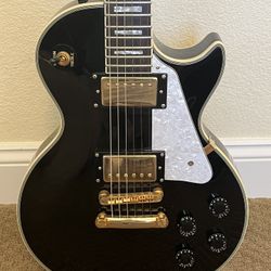 2002 Epiphone Les Paul Custom Electric Guitar MIK w OHSC