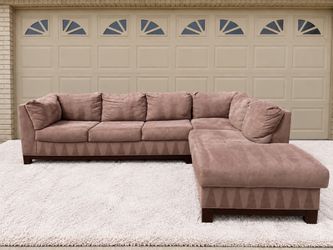 DELIVERY AVAILABLE 2 - Piece Light brown sectional couch