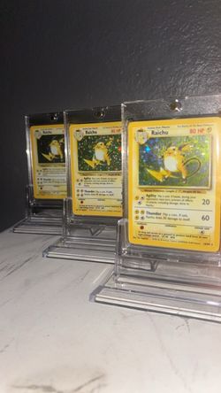 3x unlimited base set raichus NM 14/102