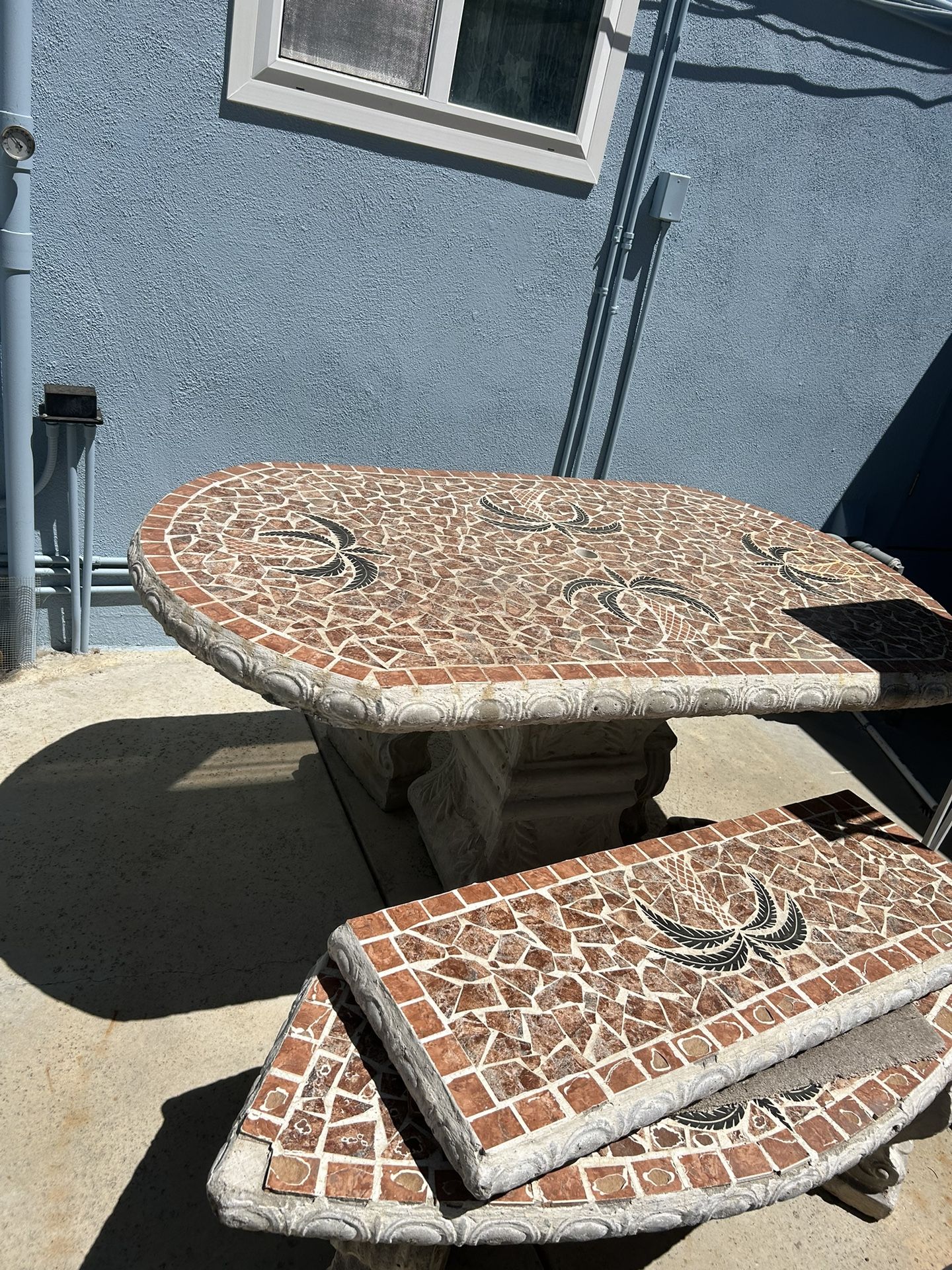 Cement Bench & Table
