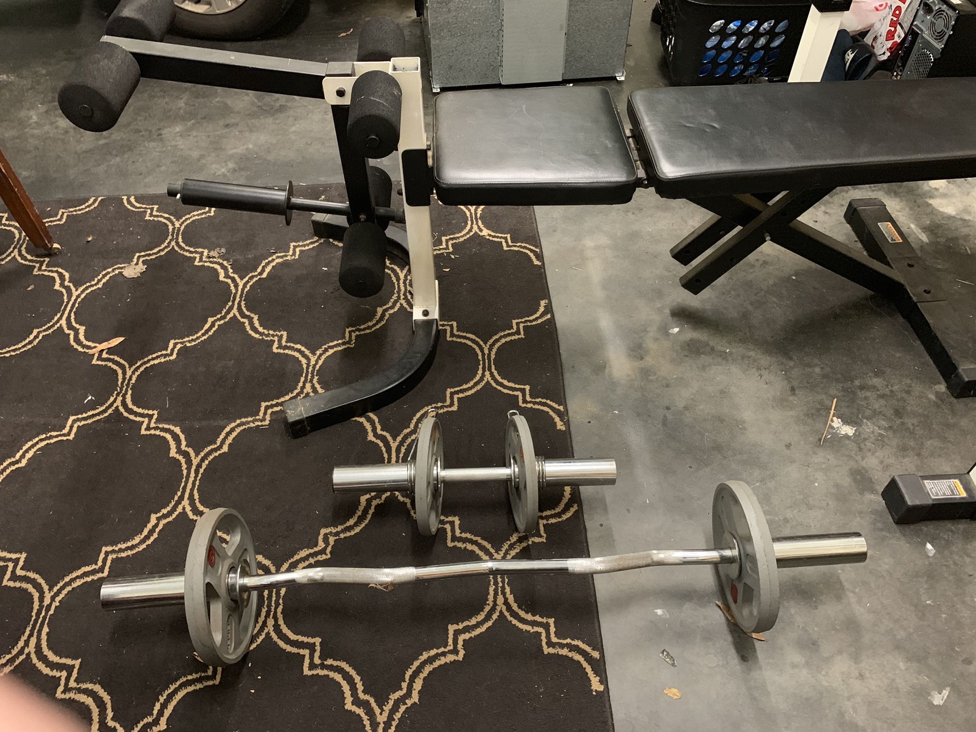 Full Home Gym Weight Set Weider 560) for Sale in Charlotte, NC