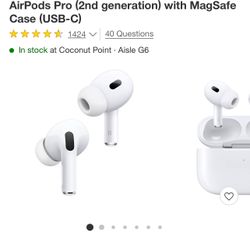Apple Airpods Pro 2nd Generation 