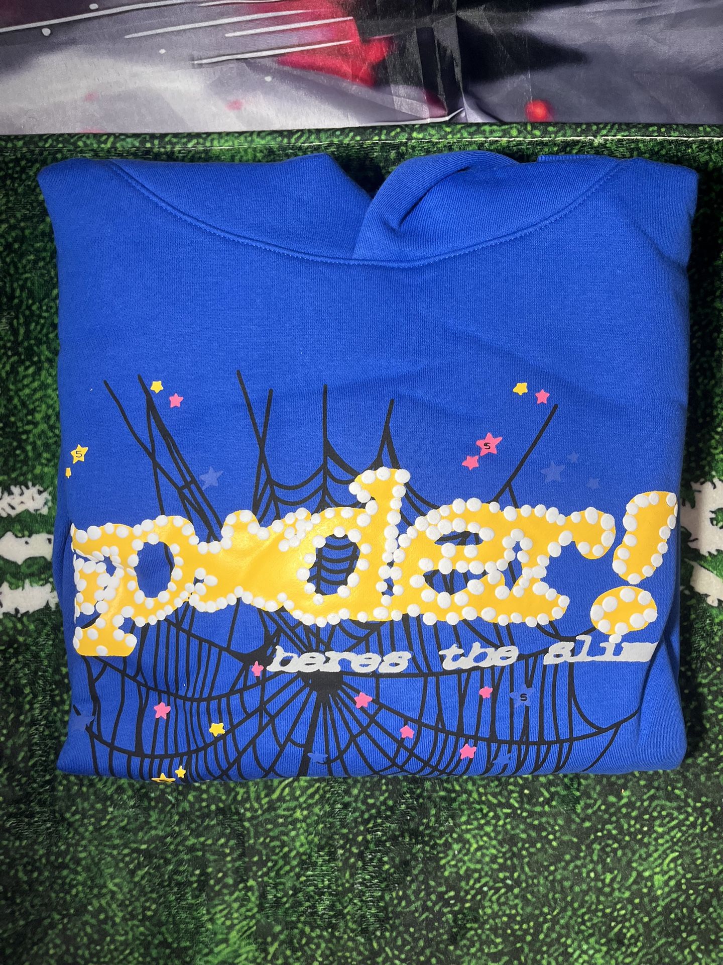 Blue And Yellow Spider Worldwide Hoodie