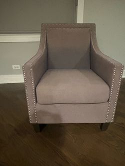Upholstered Accent Chair with Nailhead Trim
