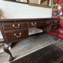 Antique, Ethan Allen Solid Wood Beautiful Desk Eight Wide 48 31 Tall 28 Deep