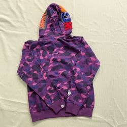 A Bathing Ape Purple Long Sleeve Hoodies & Sweatshirts