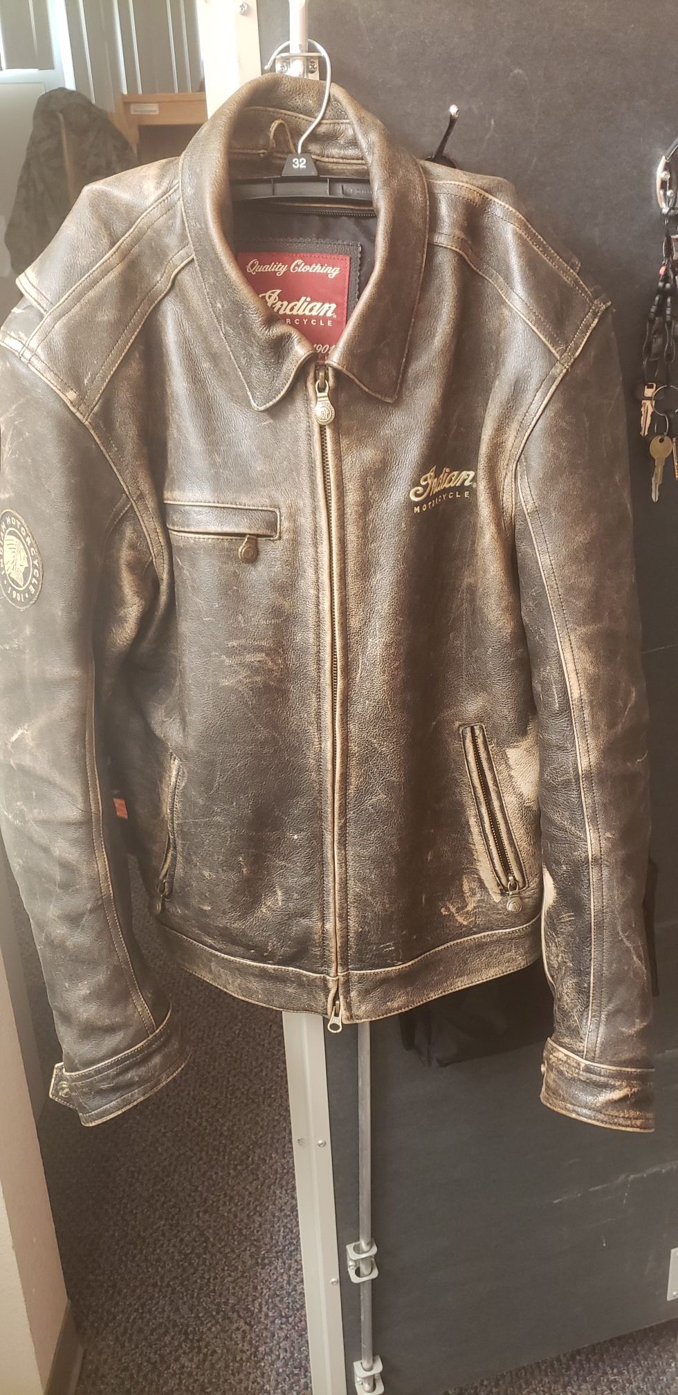 Heavy armored Indian motorcycle jacket