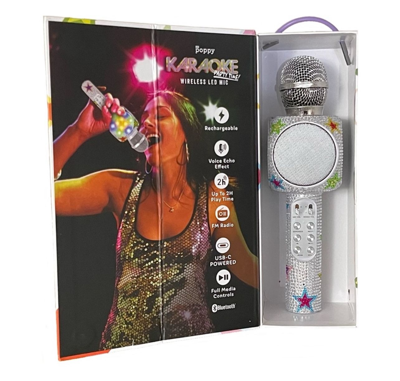 XO Poppy Karaoke Wireless LED Mic