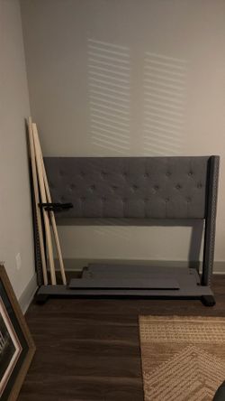 Queen Gray Bed Frame