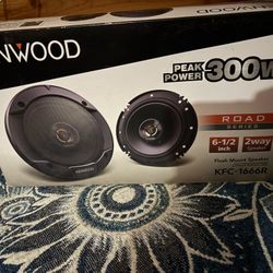 Kenwood Speaks Peak Power 300 Watts Road Series 6-1/2 2 Way KFC-1666R Brand New 