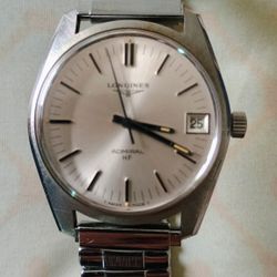 Vintage 1970's Estate piece Longines Admiral HF Swiss Made Watch windup ...watch winds smoothly but does not tick, Repair or Parts for the watch conis
