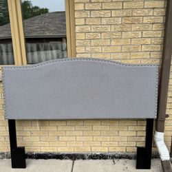 Gray Upholstered Bed frame - Full Size