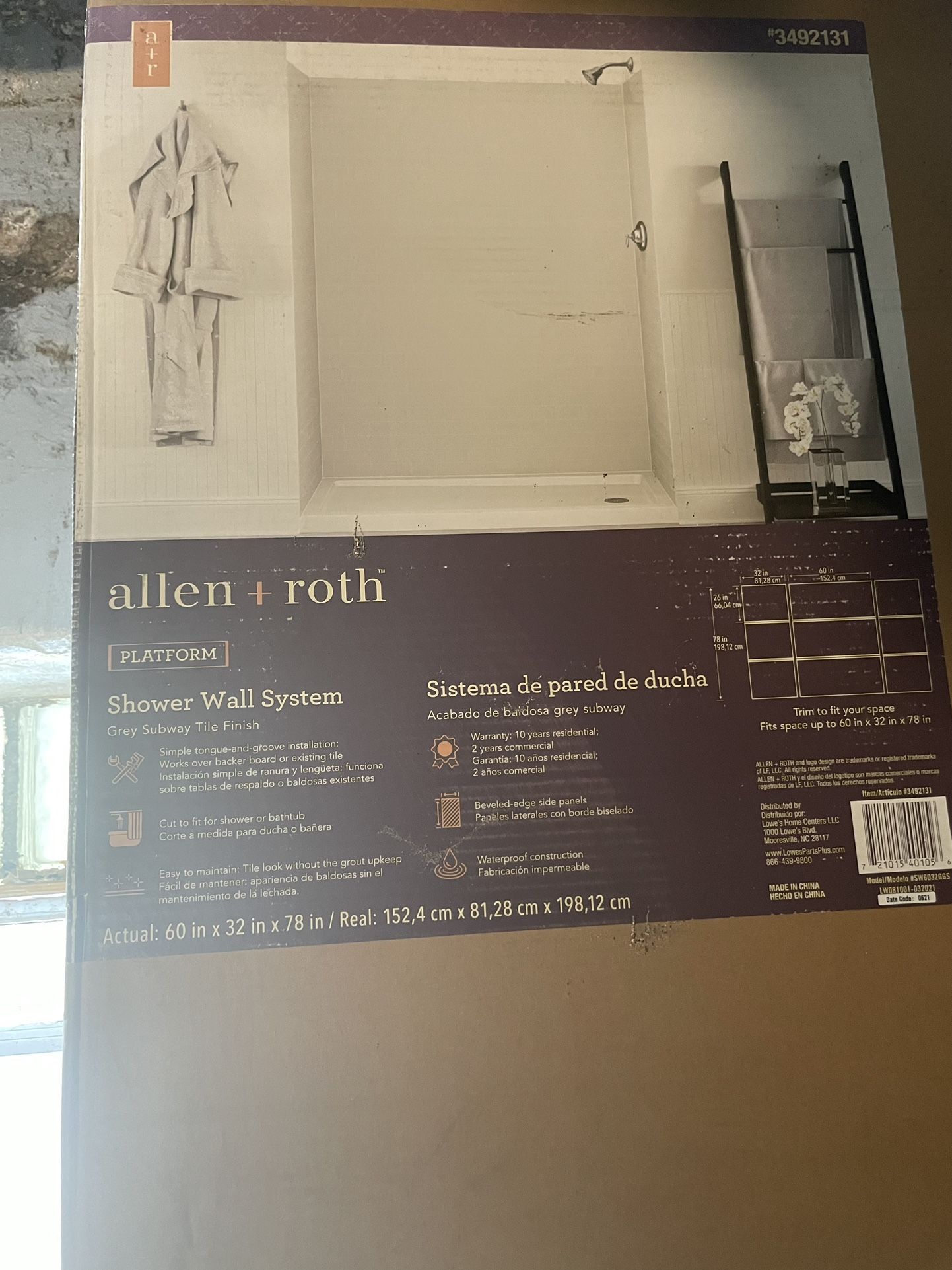 Allen + Roth Shower Wall System