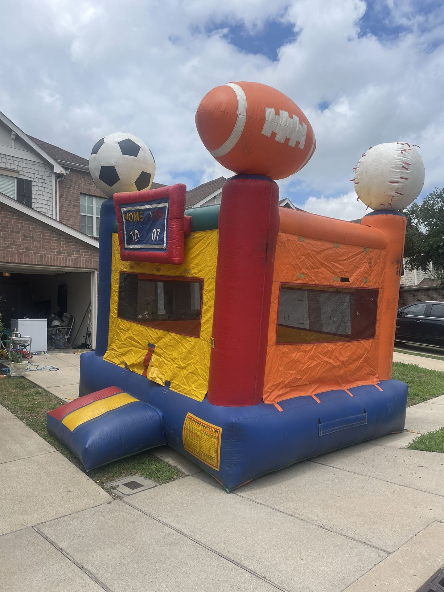 13'H Crossover Sports Bounce House With Blower
