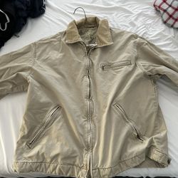 Tan Vintage Bomber Jacket