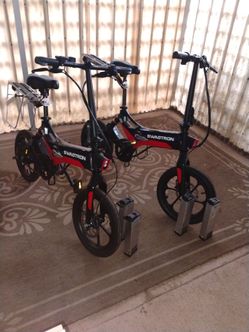 Two... Folding electric bikes.