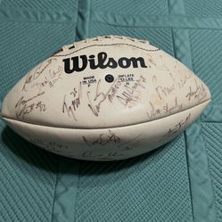 NFL Buffalo Bills 1991 Game Ball Autographed By Jeff Wright And Team