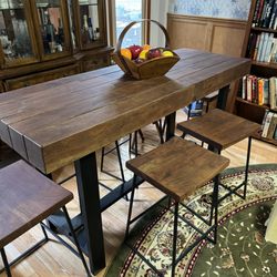 Dining Table And Bar Stools