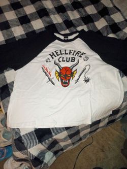 "Stranger Things"....HELL FIRE CLUB shirt..
