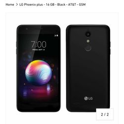 LG PHOENIX PLUS - 16 GB - BLACK - AT&T - GSM