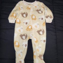 2 Pairs Of 9 Months Super Soft Fleece Elephant Pajamas 