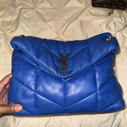 Saint Laurent Bleu Majorelle Lambskin Small Loulou Puffer Bag