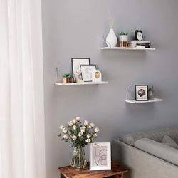Floating Shelves Decorative Shelves for Bedroom, Living Room, Kitchen and Hallway, Per Shelf up to 15kg Load Capacity