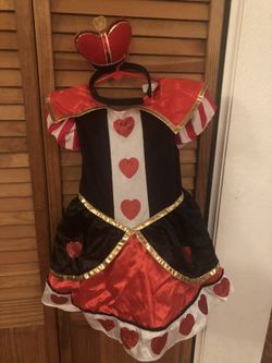Alice and wonderland, queen of hearts child size 3-4t