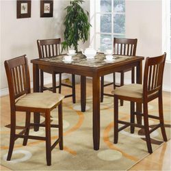 Coaster Furniture Normandie 5pc Counter Height Table/chair Set 150154
