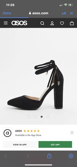 Glamorous ankle tie heeled shoes