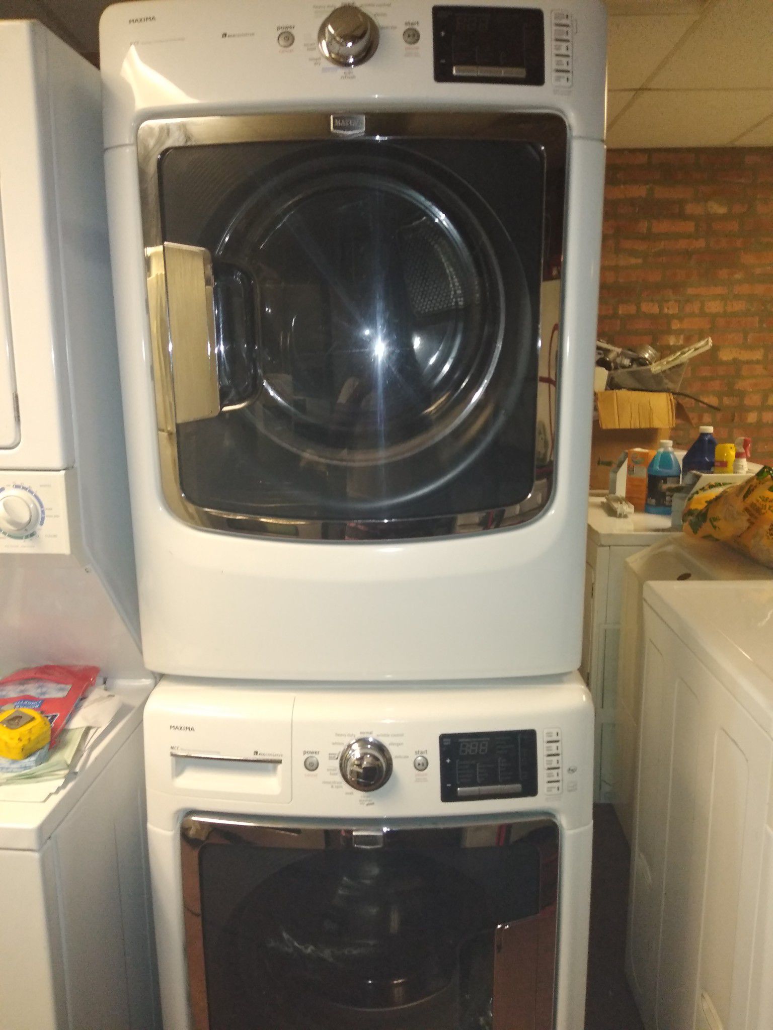 Maytag Maxima washer and dryer gas set