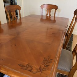 Solid Wood Dining Table Set w/ 6 Chairs + 2 Leaves – Beautiful & Sturdy