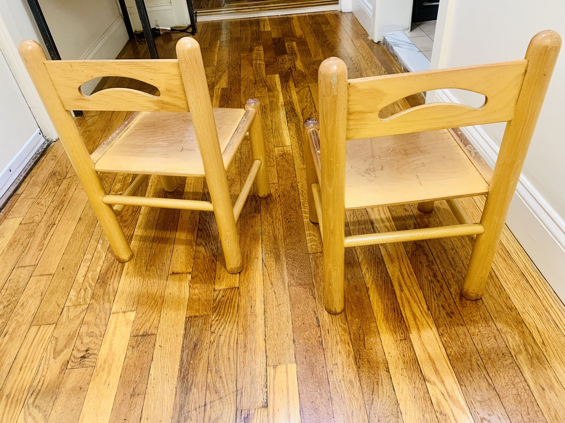 Bamboo wood chairs