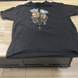 Cotton Dkg Black Men’s Large T-Shirt