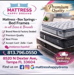 Queen Size Mattress TempurPedic Adapt  Medium Contour Technology Premium Comfort Factory Fresh & Sealed in Plastic Same Day Delivery