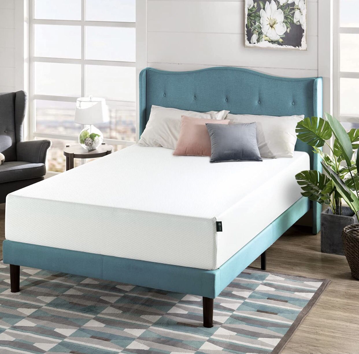 Zinus 12 Inch Green Tea Memory Foam Mattress / CertiPUR-US Certified / Bed-in-a-Box / Pressure Relieving, Queen, White #1 Best Seller in Mattress & Bo